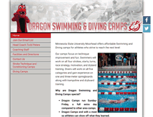 Tablet Screenshot of dragonswimmingcamps.com